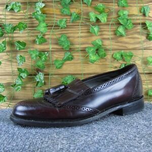 Dexter Men Kilty Tassle Loafer Burgundy Patent Leather Size 9.5 Gently Used 2025